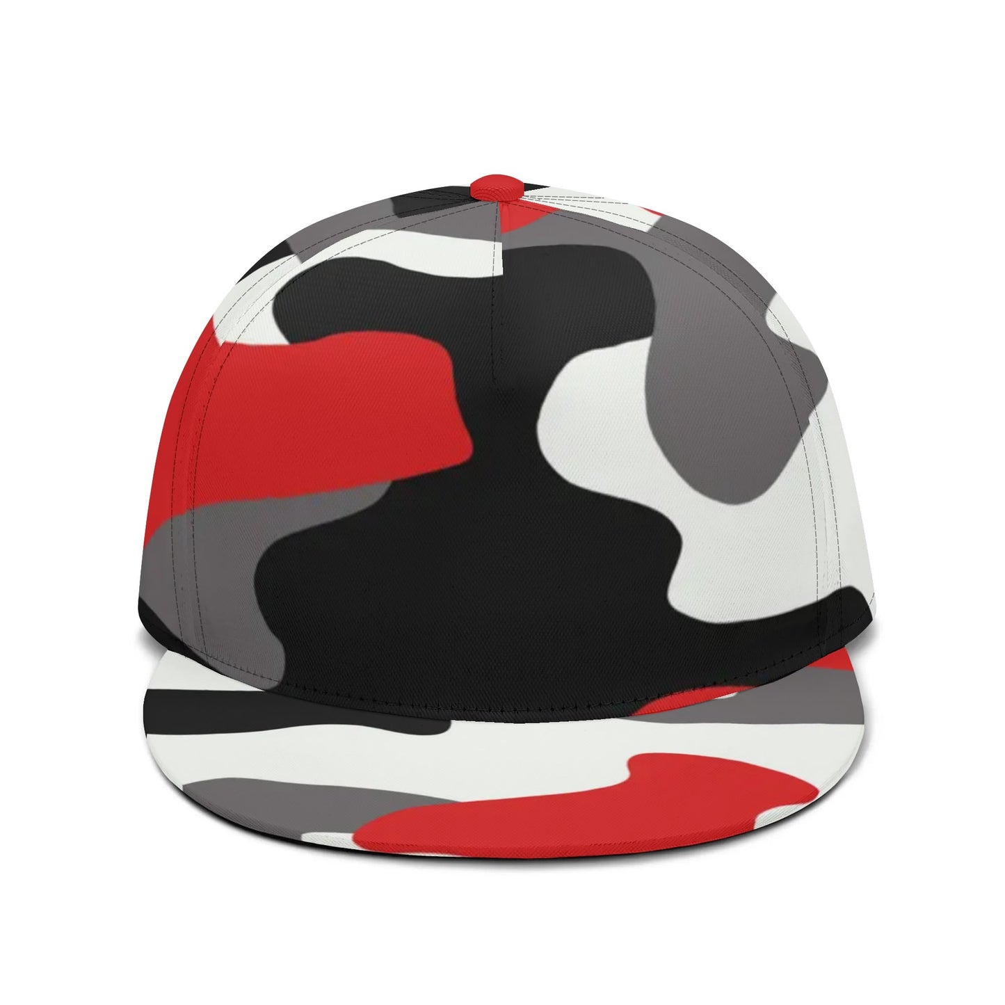 Camo Snapback | Red, Black & White Camouflage