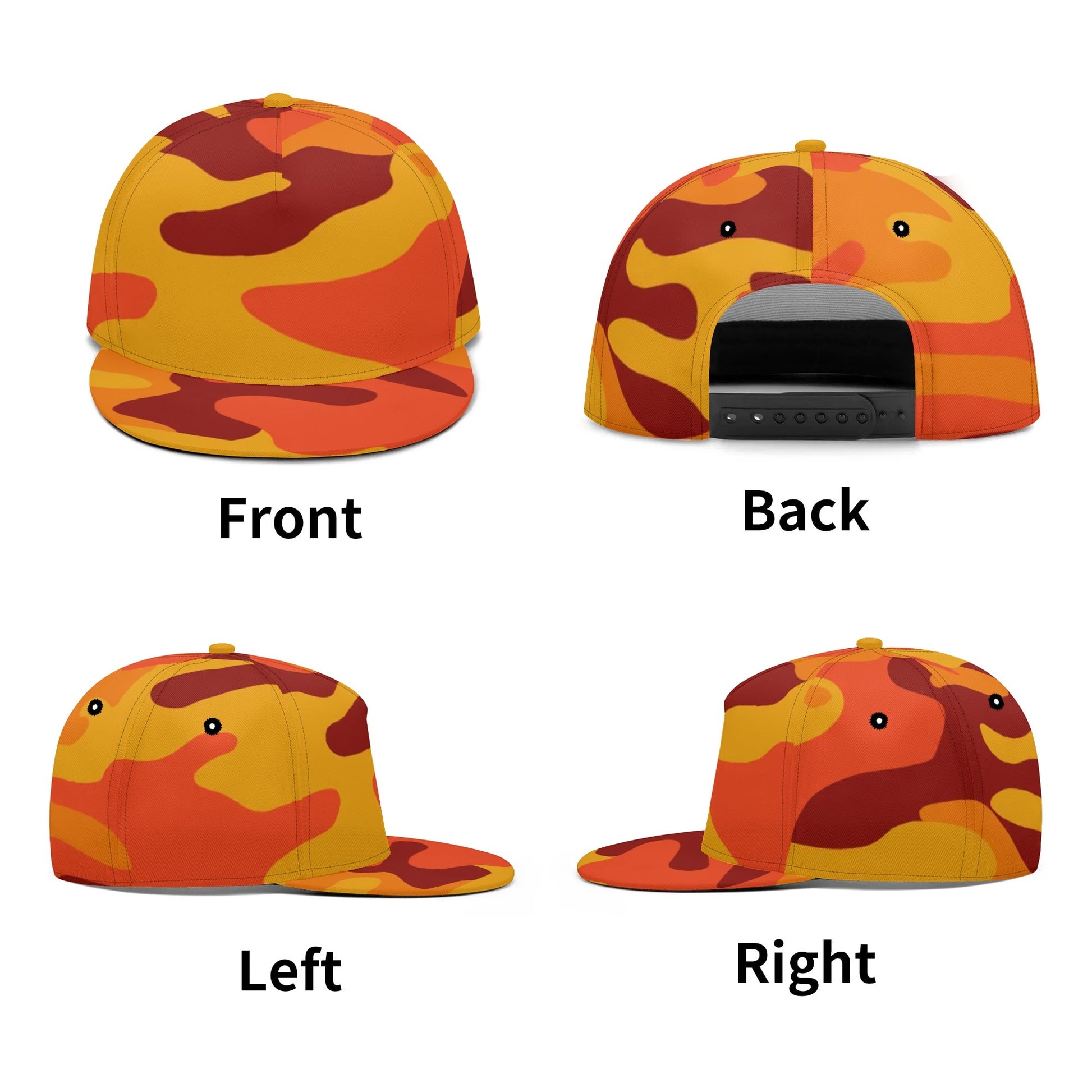 Camo Snapback | Orange & Red Camouflage