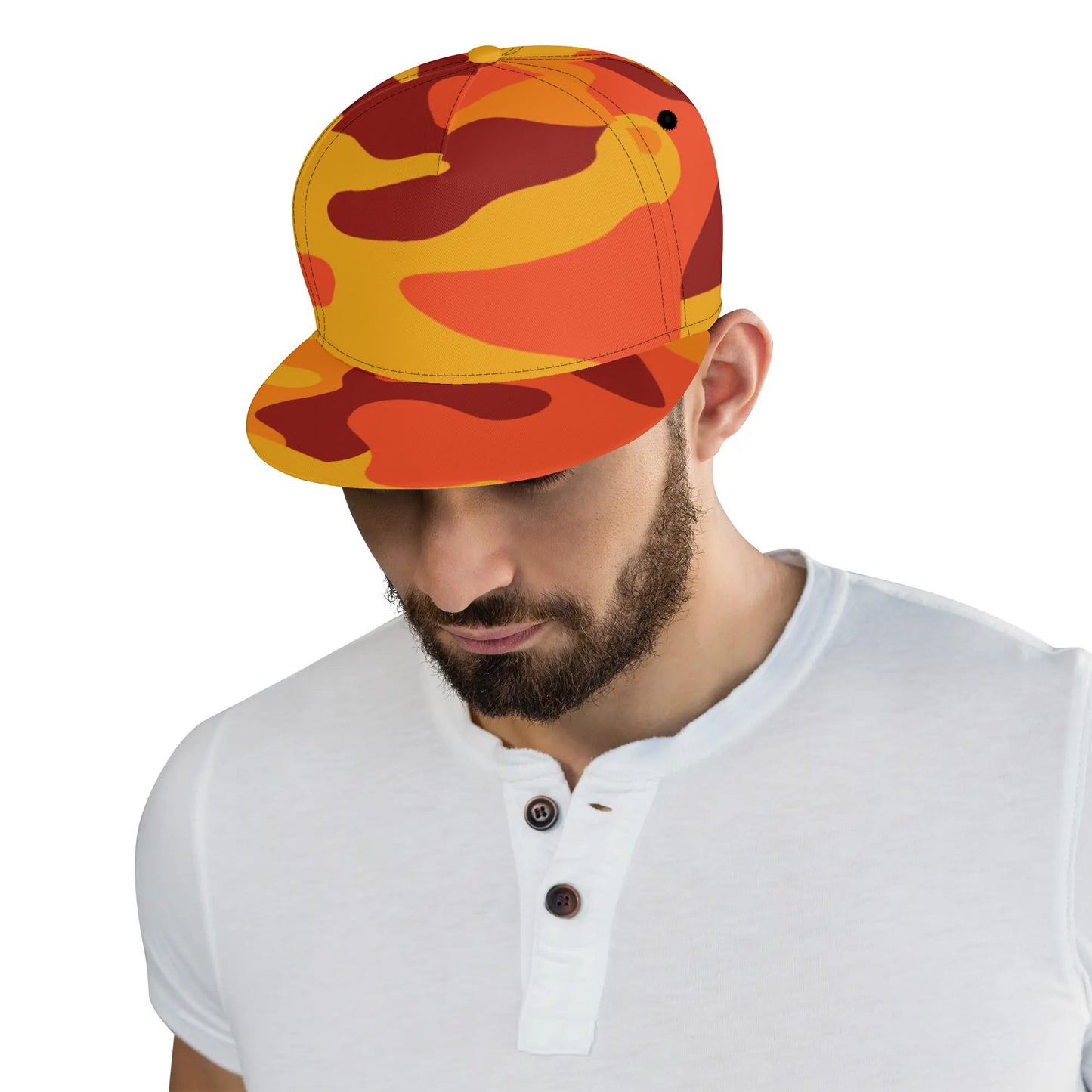 Camo Snapback | Orange & Red Camouflage