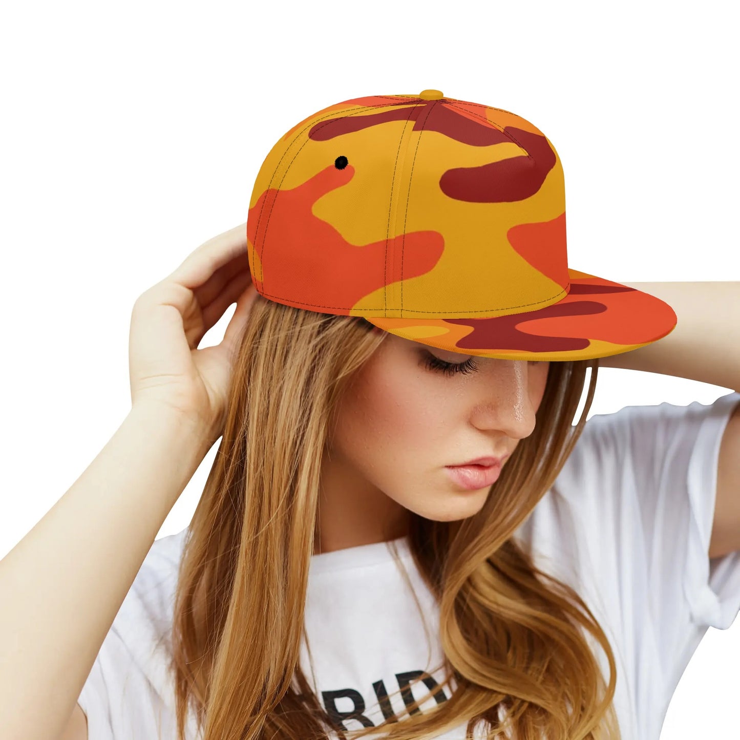 Camo Snapback | Orange & Red Camouflage