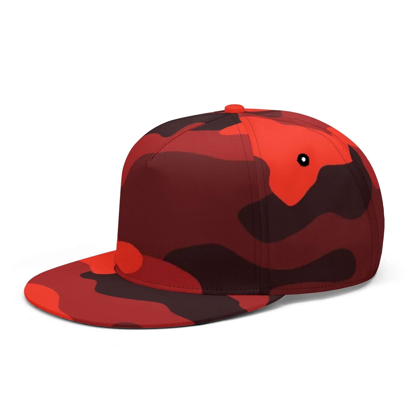 Camo Snapback | Scarlet Red & Black Camouflage