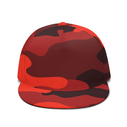 Camo Snapback | Scarlet Red & Black Camouflage