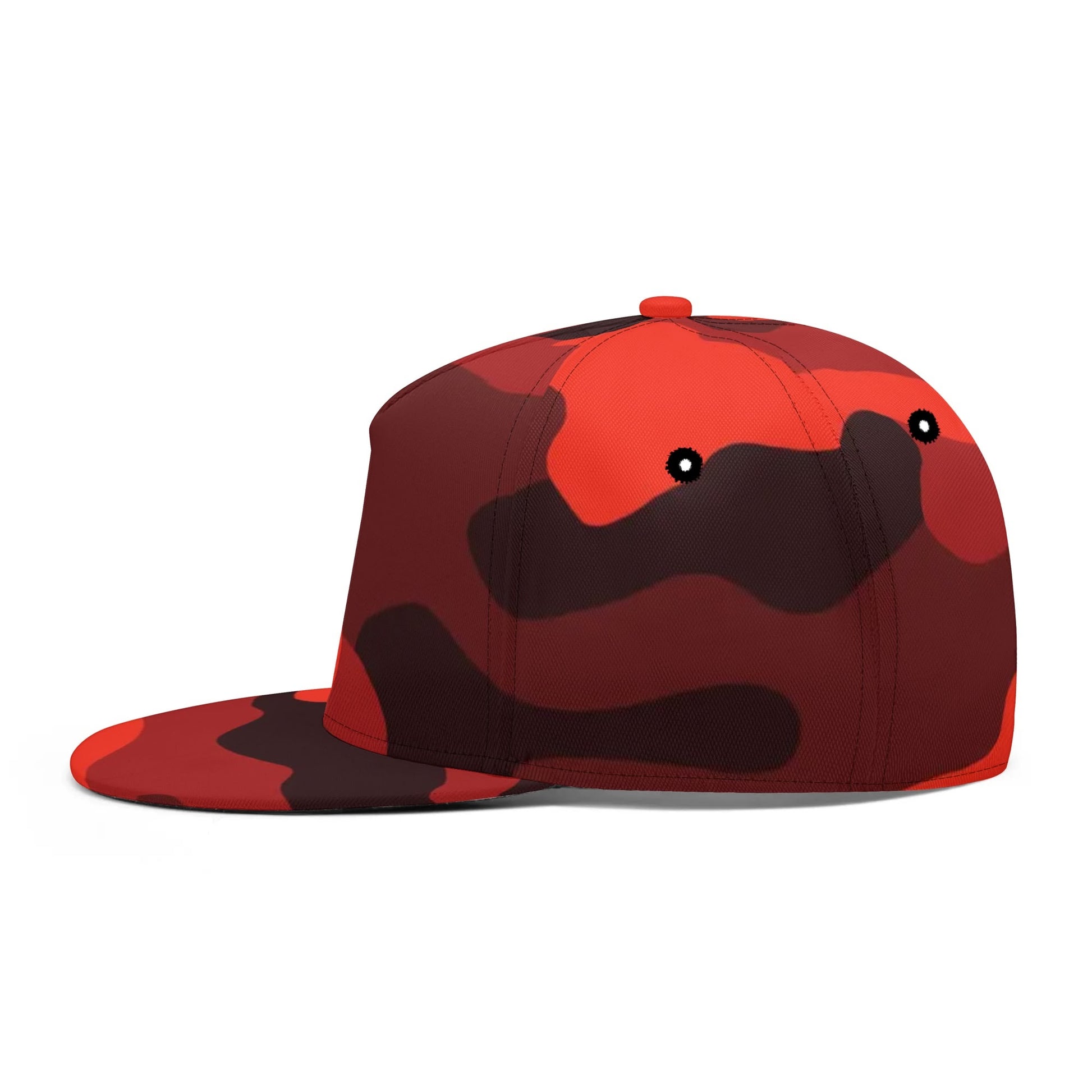 Camo Snapback | Scarlet Red & Black Camouflage