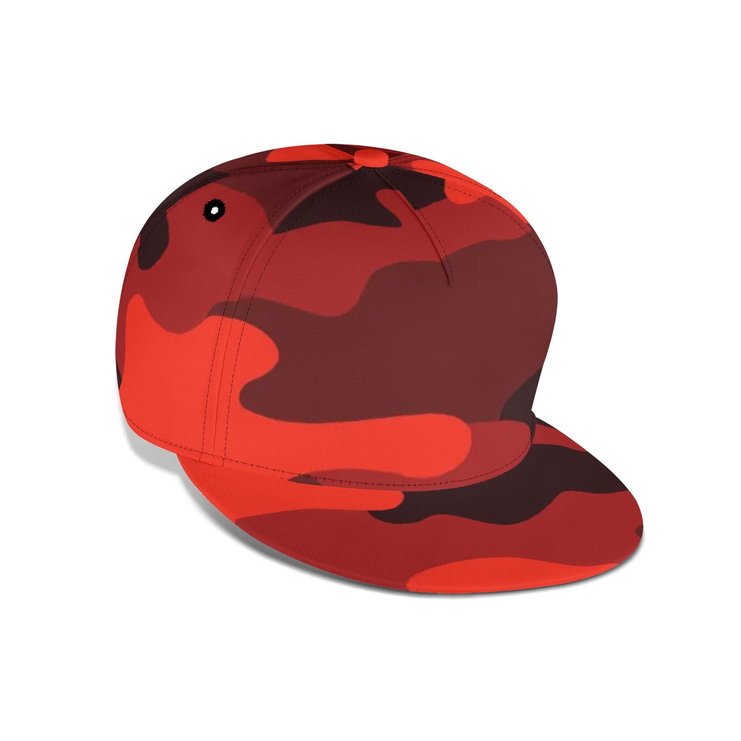 Camo Snapback | Scarlet Red & Black Camouflage