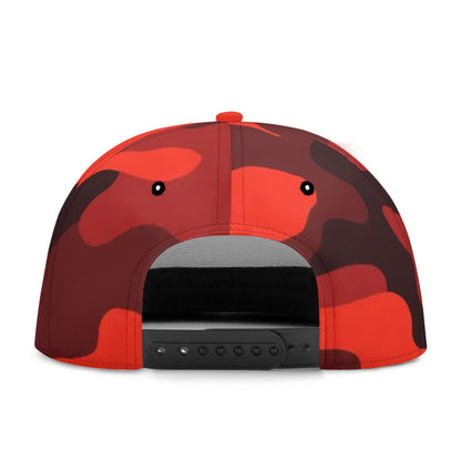 Camo Snapback | Scarlet Red & Black Camouflage