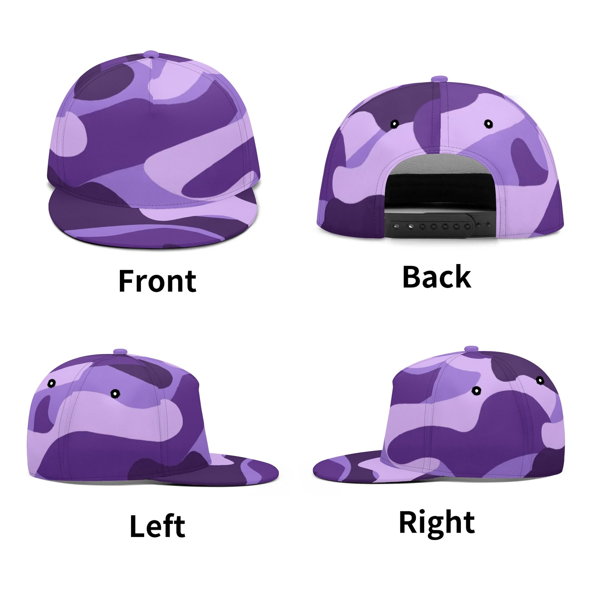 Camo Snapback | Purple, Blue & Mauve Camouflage