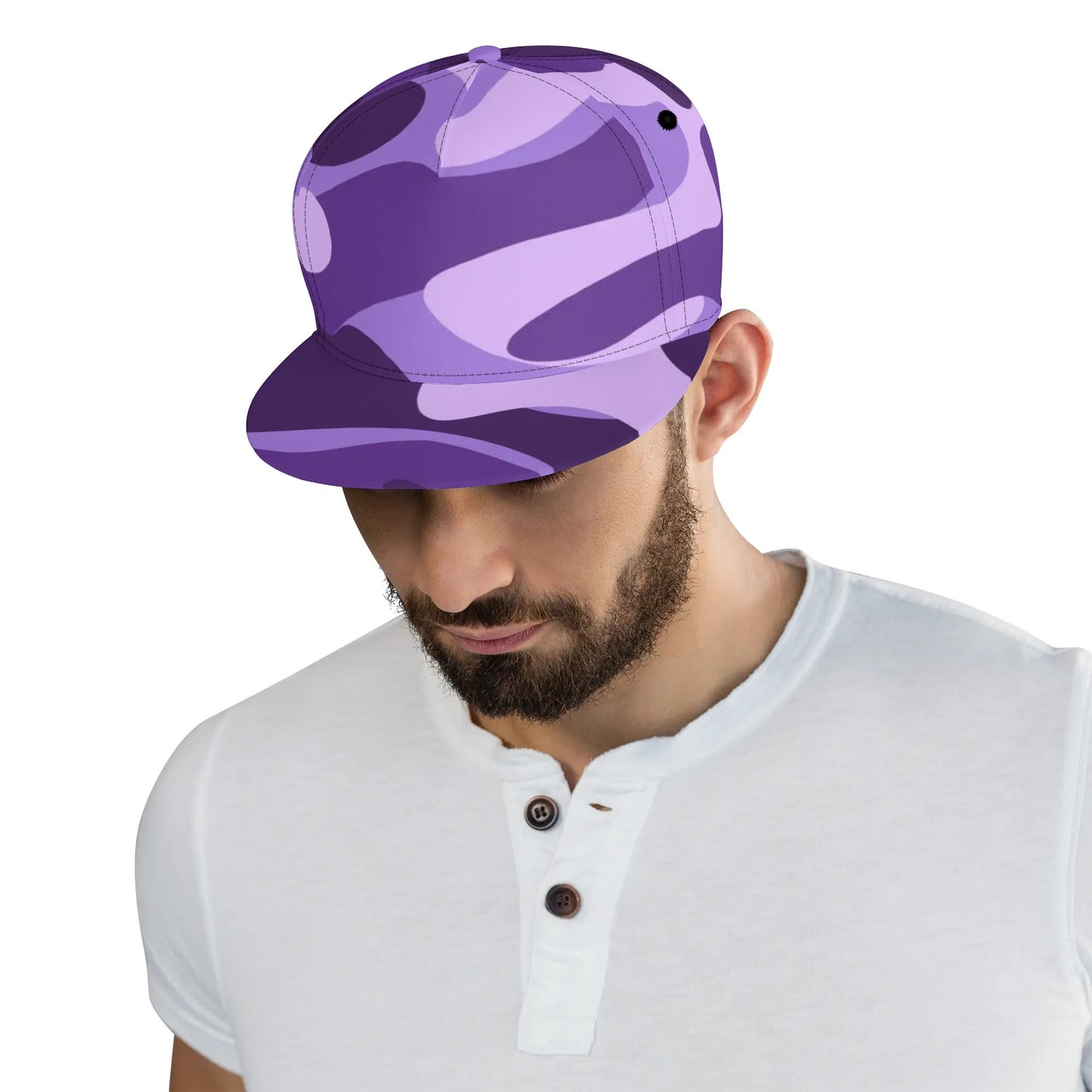 Camo Snapback | Purple, Blue & Mauve Camouflage