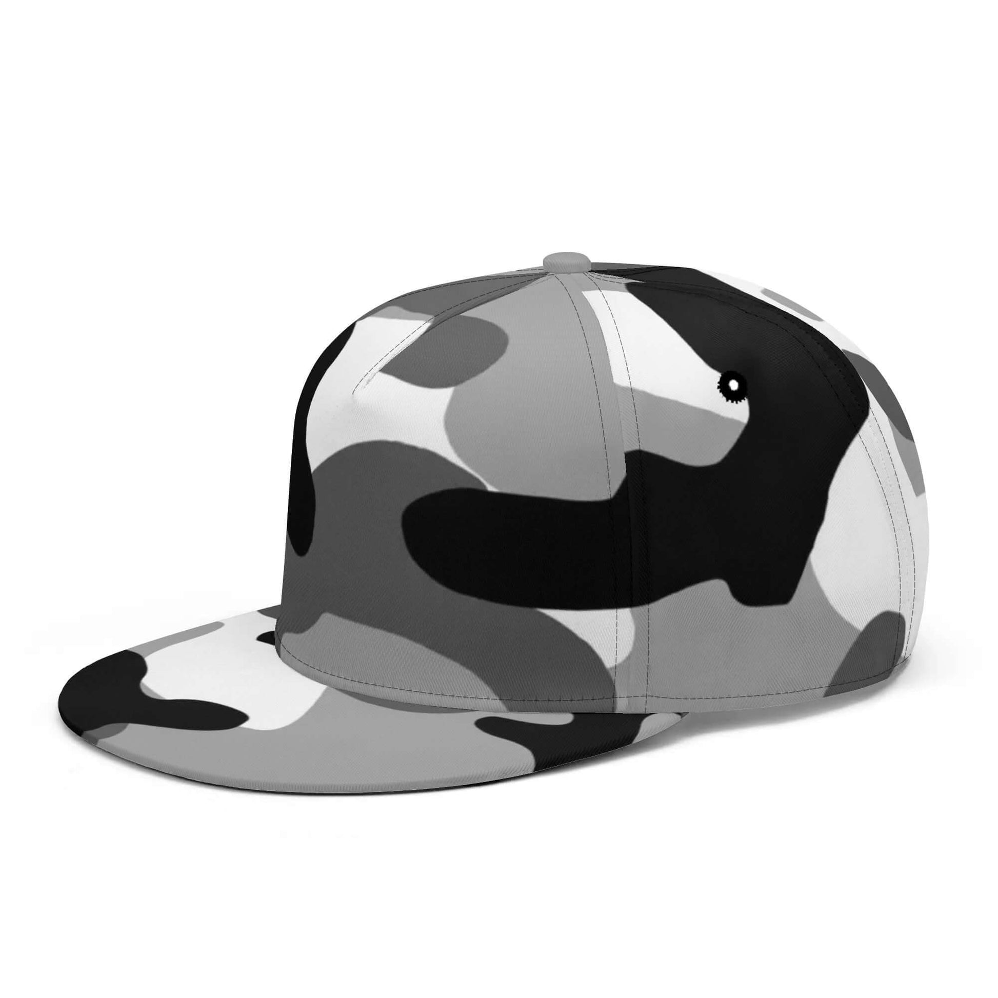 Camo Snapback | Black, White & Gray Camouflage