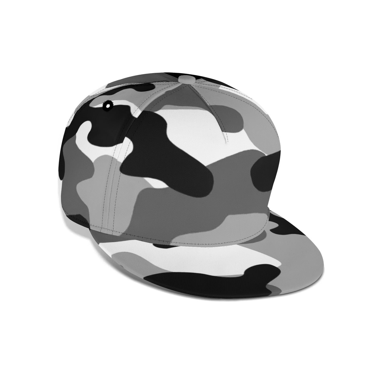 Camo Snapback | Black, White & Gray Camouflage