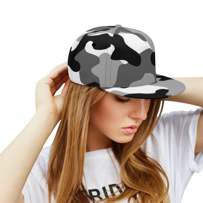 Camo Snapback | Black, White & Gray Camouflage