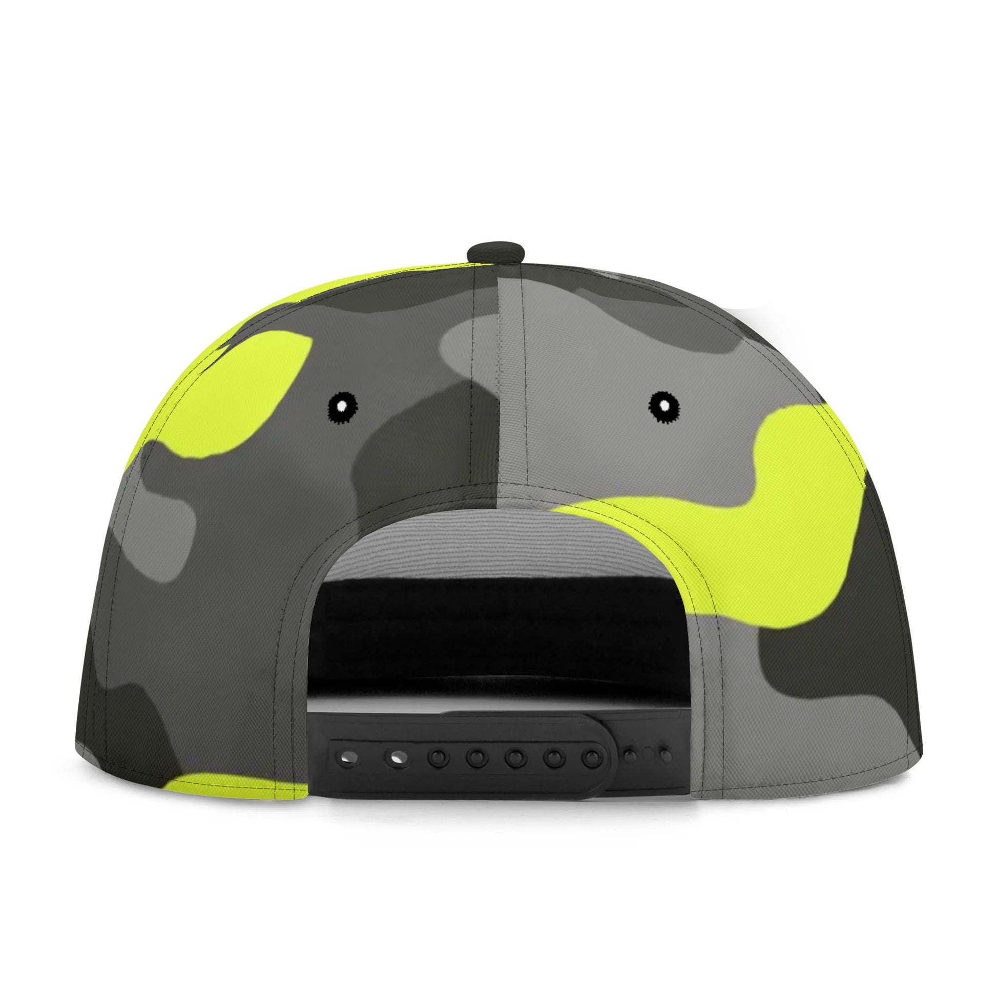 Camo Snapback | Black Gray & Yellow Camouflage