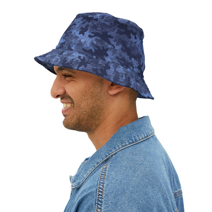 Camo Bucket Hat | Denim Blue Camouflage