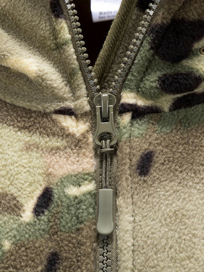 Men's Winter Fleece Jacket | Camo Hooded Warm Coat