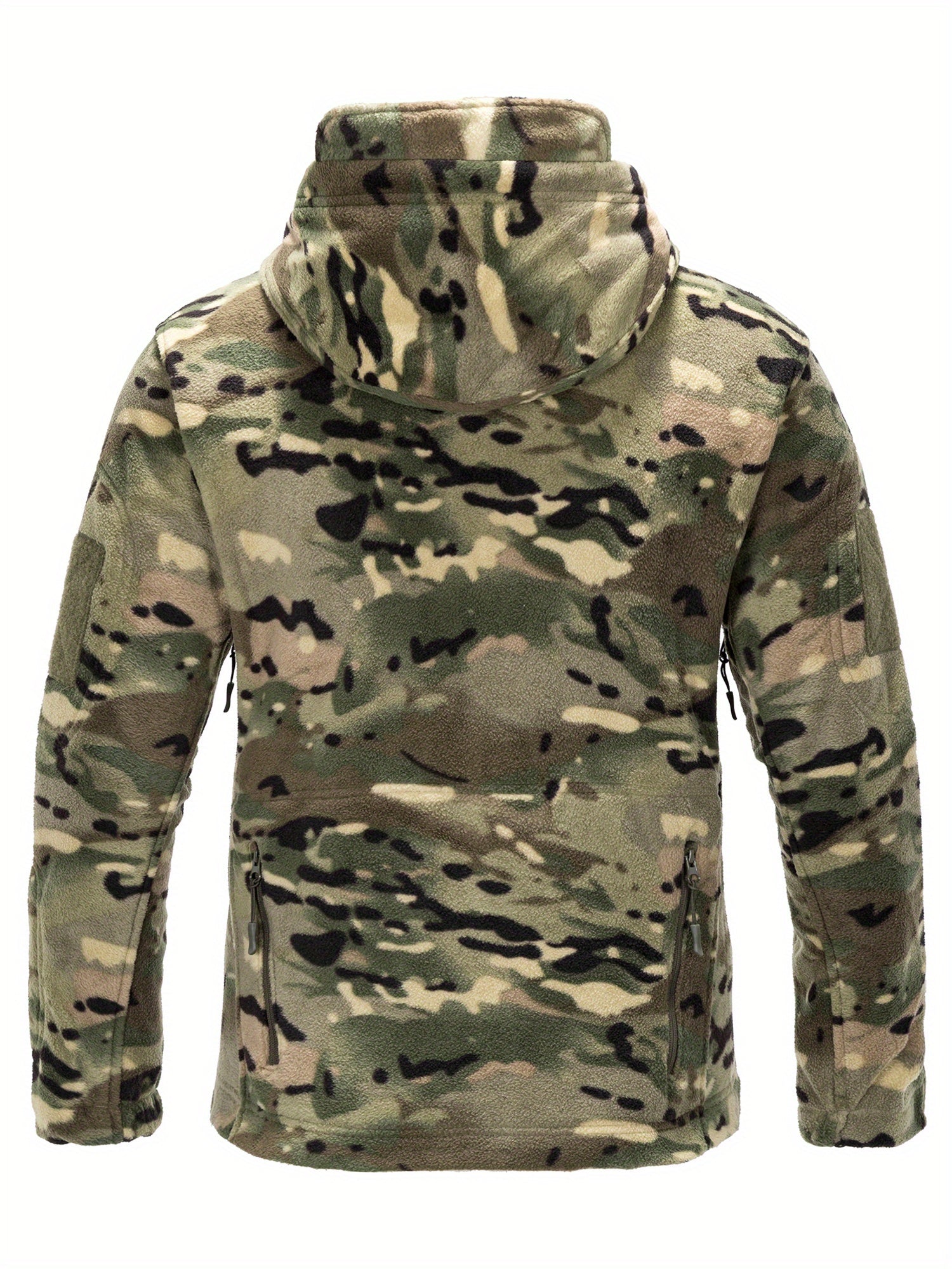 Men's Winter Fleece Jacket | Camo Hooded Warm Coat