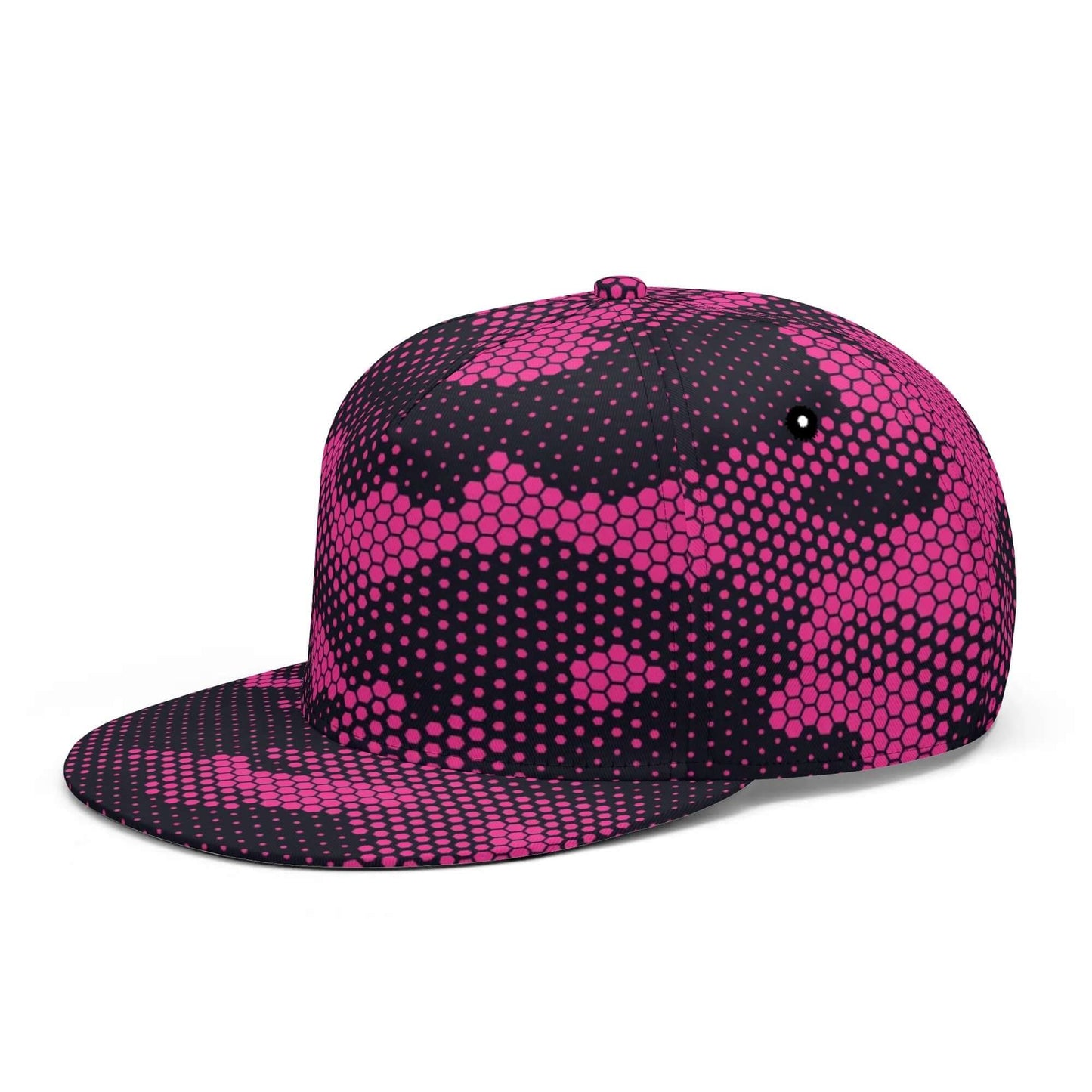 Camo Snapback | Pink Digital Dotted Hexagonal