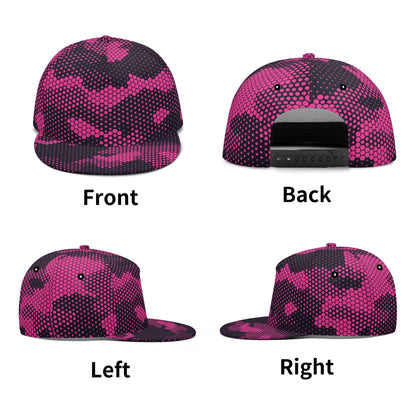 Camo Snapback | Pink Digital Dotted Hexagonal