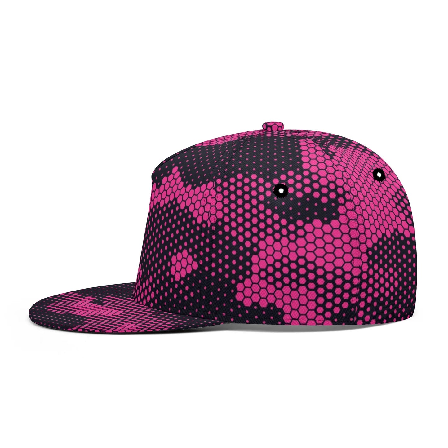 Camo Snapback | Pink Digital Dotted Hexagonal