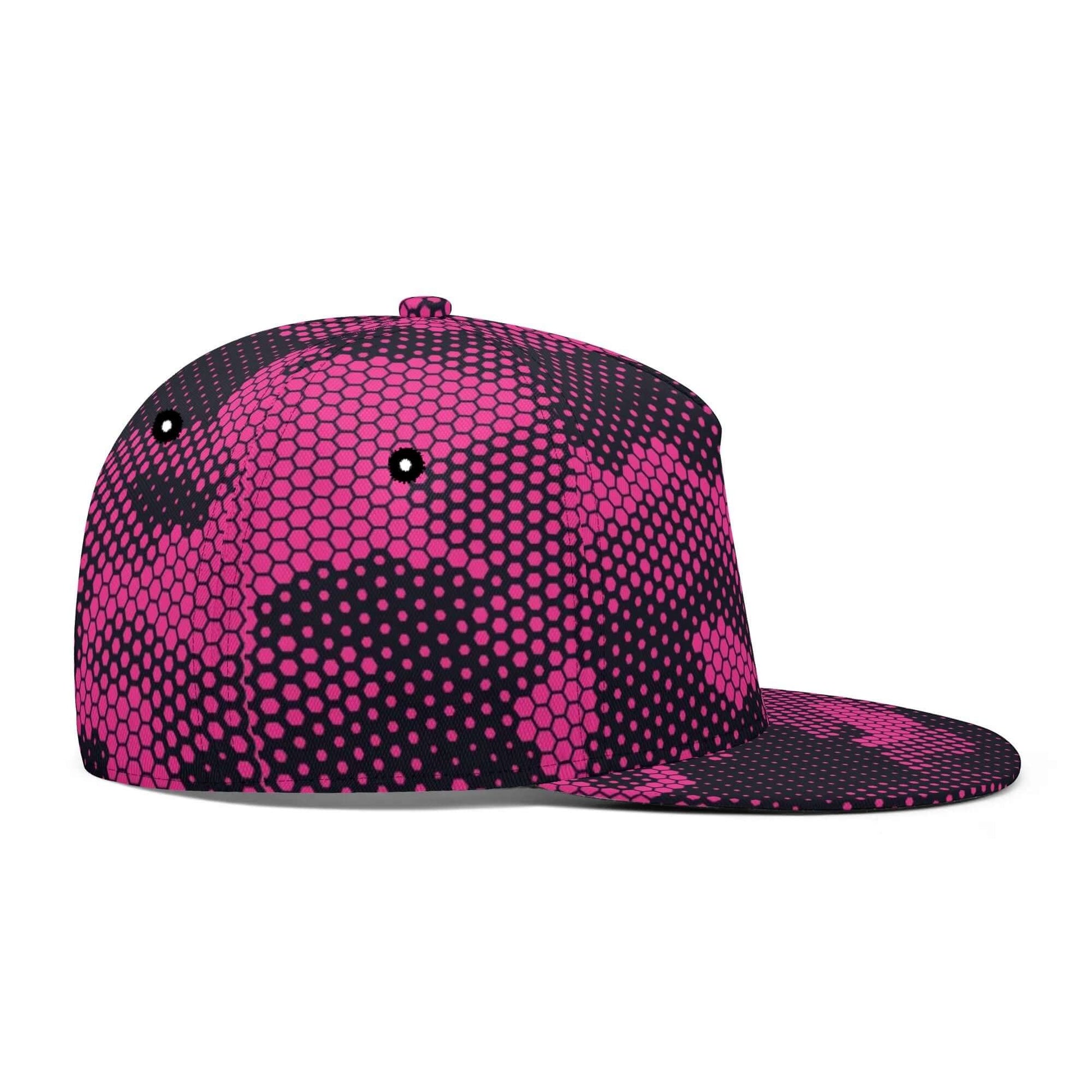 Camo Snapback | Pink Digital Dotted Hexagonal