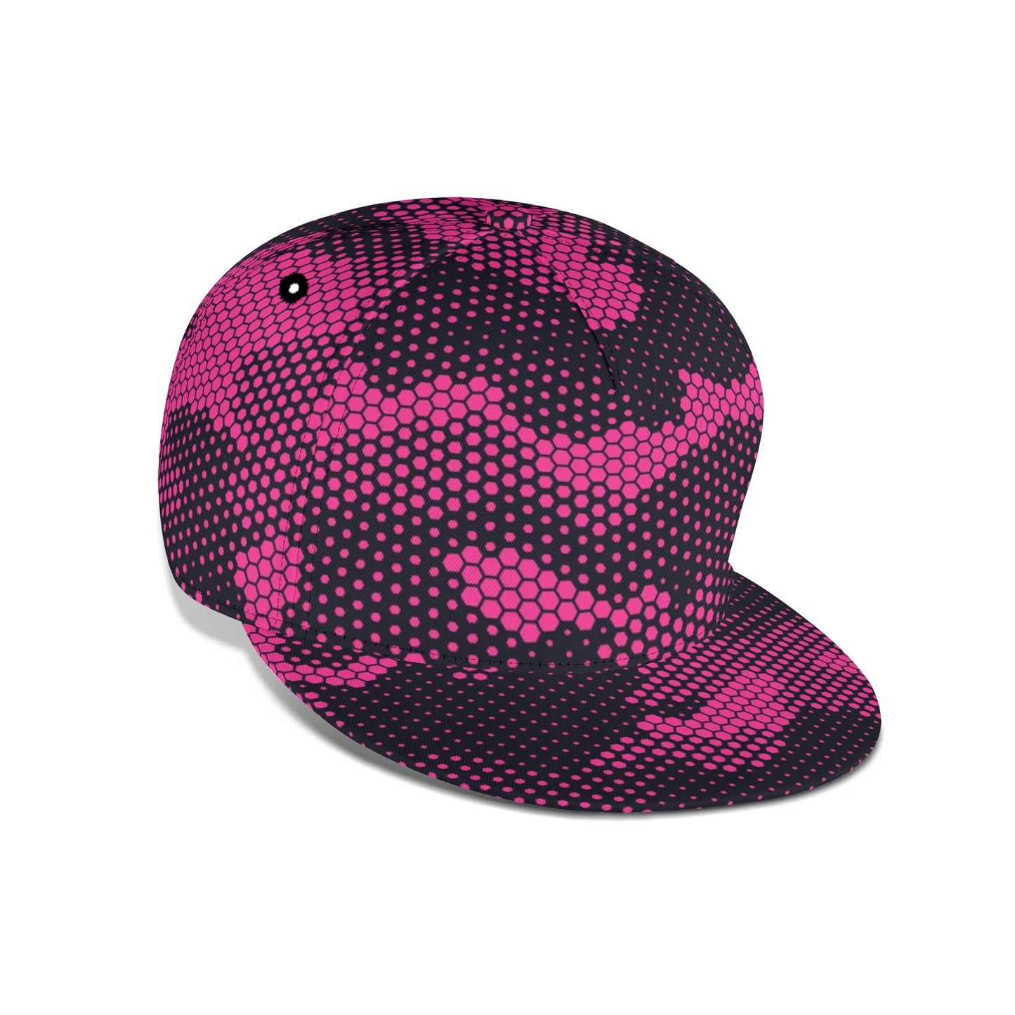 Camo Snapback | Pink Digital Dotted Hexagonal