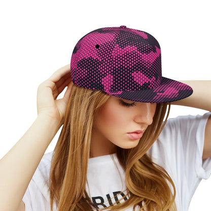 Camo Snapback | Pink Digital Dotted Hexagonal