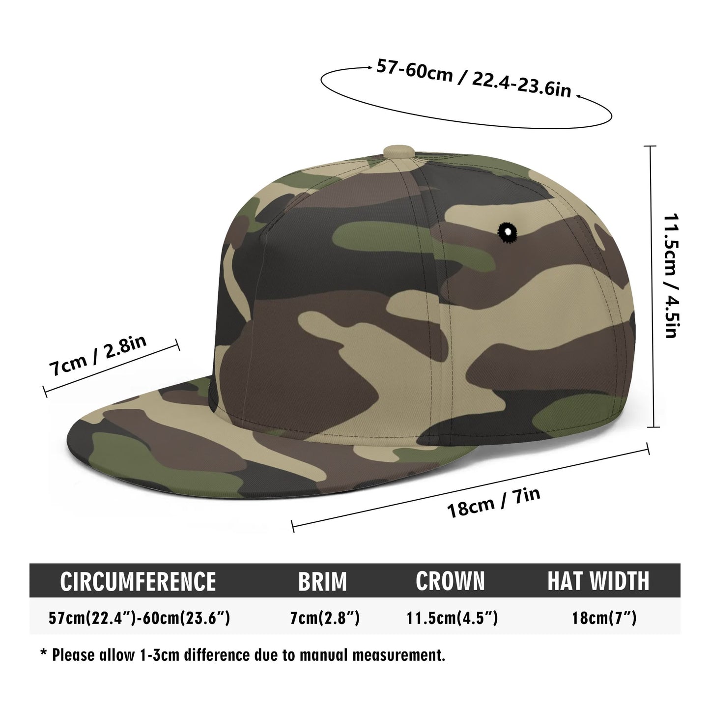 Camo Snapback | Classic Green Camouflage