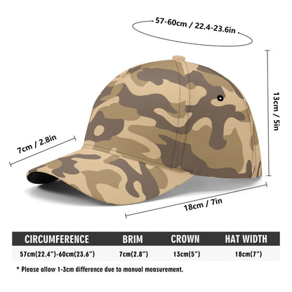 Camo Baseball Cap | Khaki Camouflage Hat