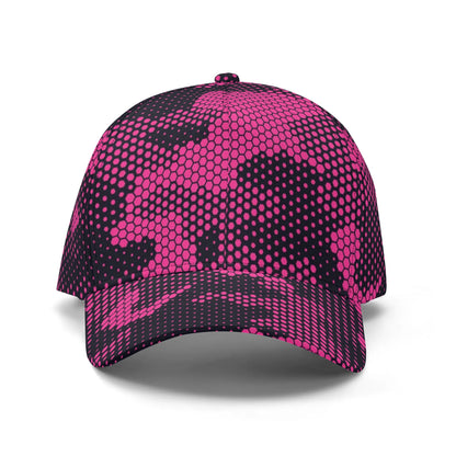 Camo Baseball Cap | Pink Digital Dotted Hexagonal