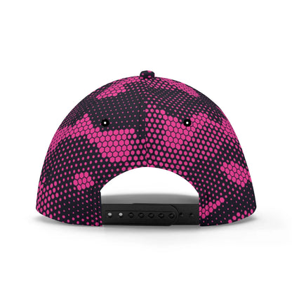 Camo Baseball Cap | Pink Digital Dotted Hexagonal