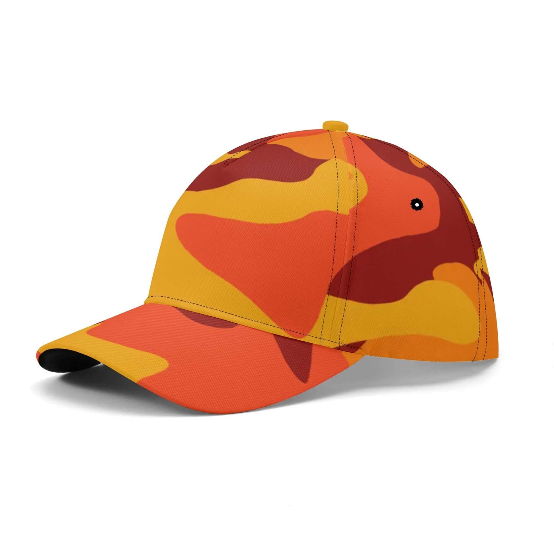 Camo Baseball Cap | Orange & Red Camouflage Hat