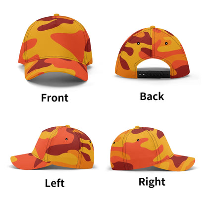 Camo Baseball Cap | Orange & Red Camouflage Hat