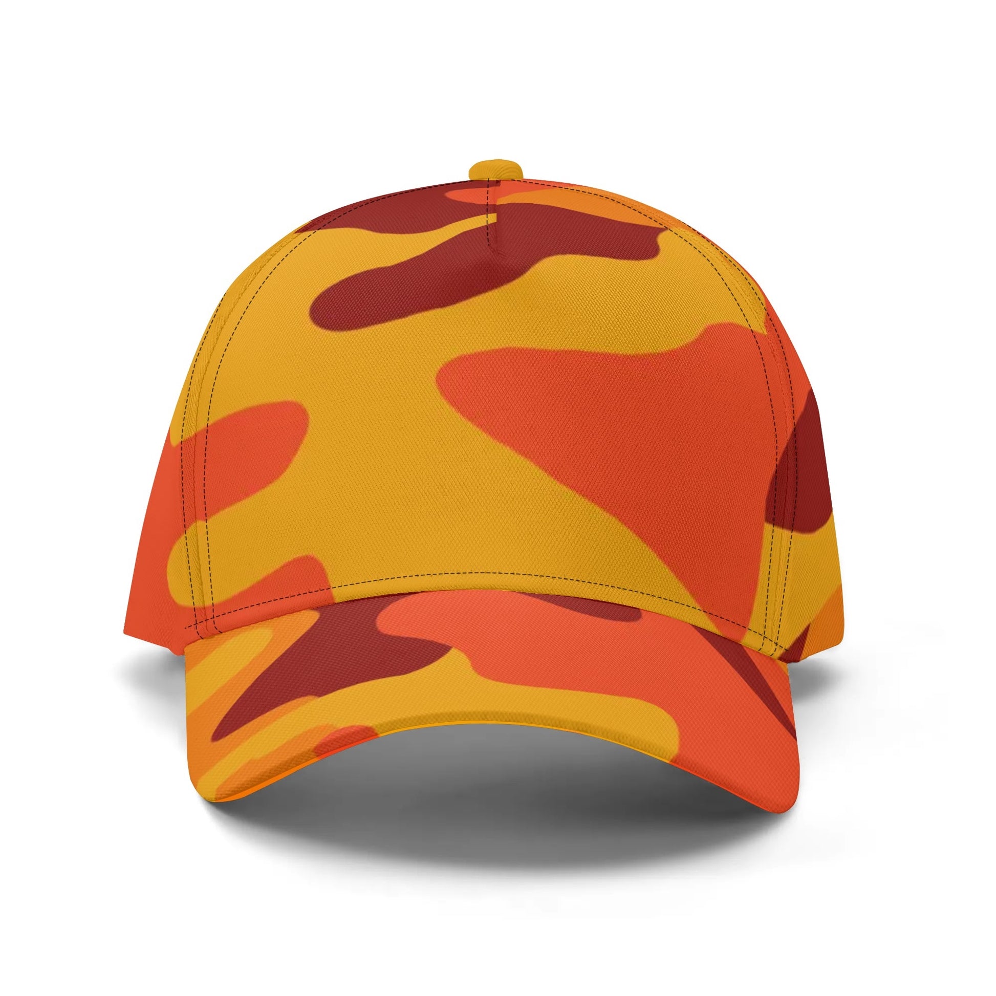 Camo Baseball Cap | Orange & Red Camouflage Hat