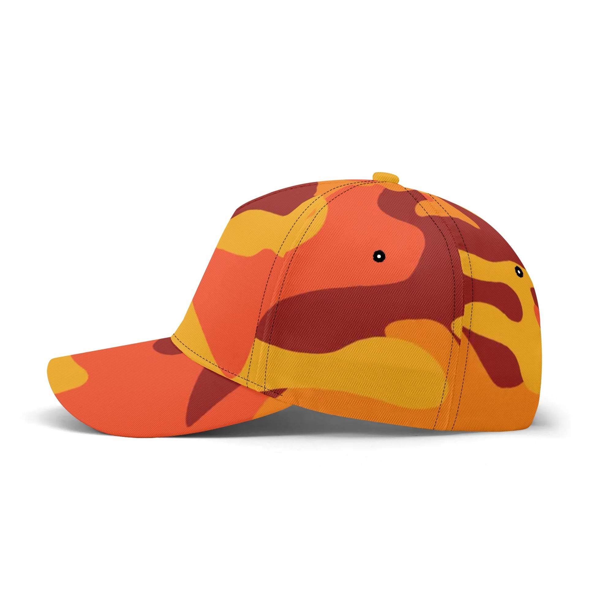 Camo Baseball Cap | Orange & Red Camouflage Hat