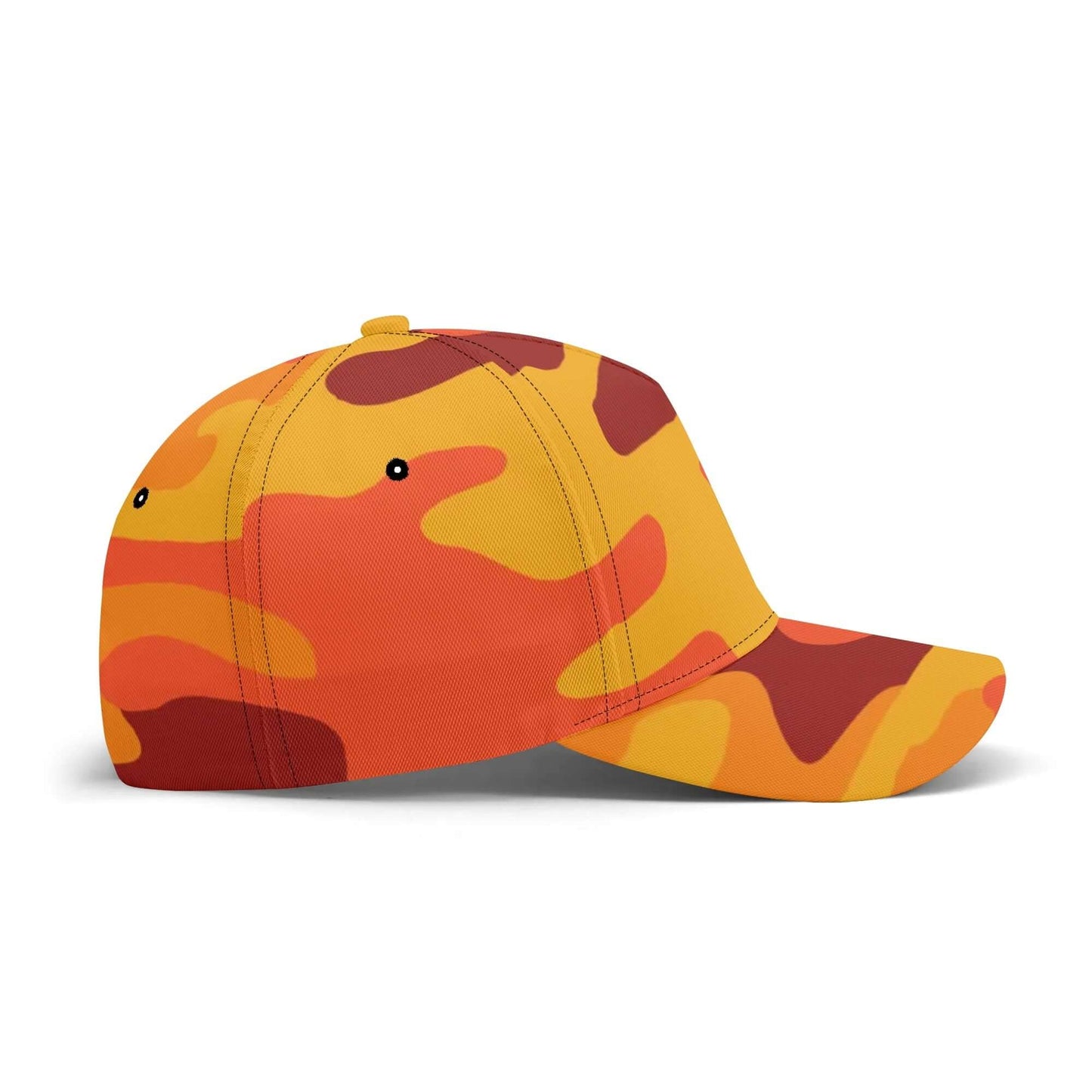 Camo Baseball Cap | Orange & Red Camouflage Hat