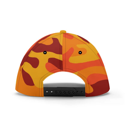 Camo Baseball Cap | Orange & Red Camouflage Hat