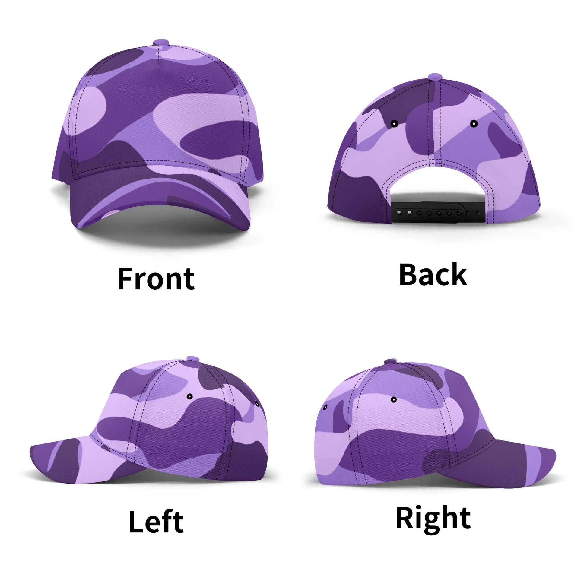 Camo Baseball Cap | Purple, Blue & Mauve Camouflage Hat