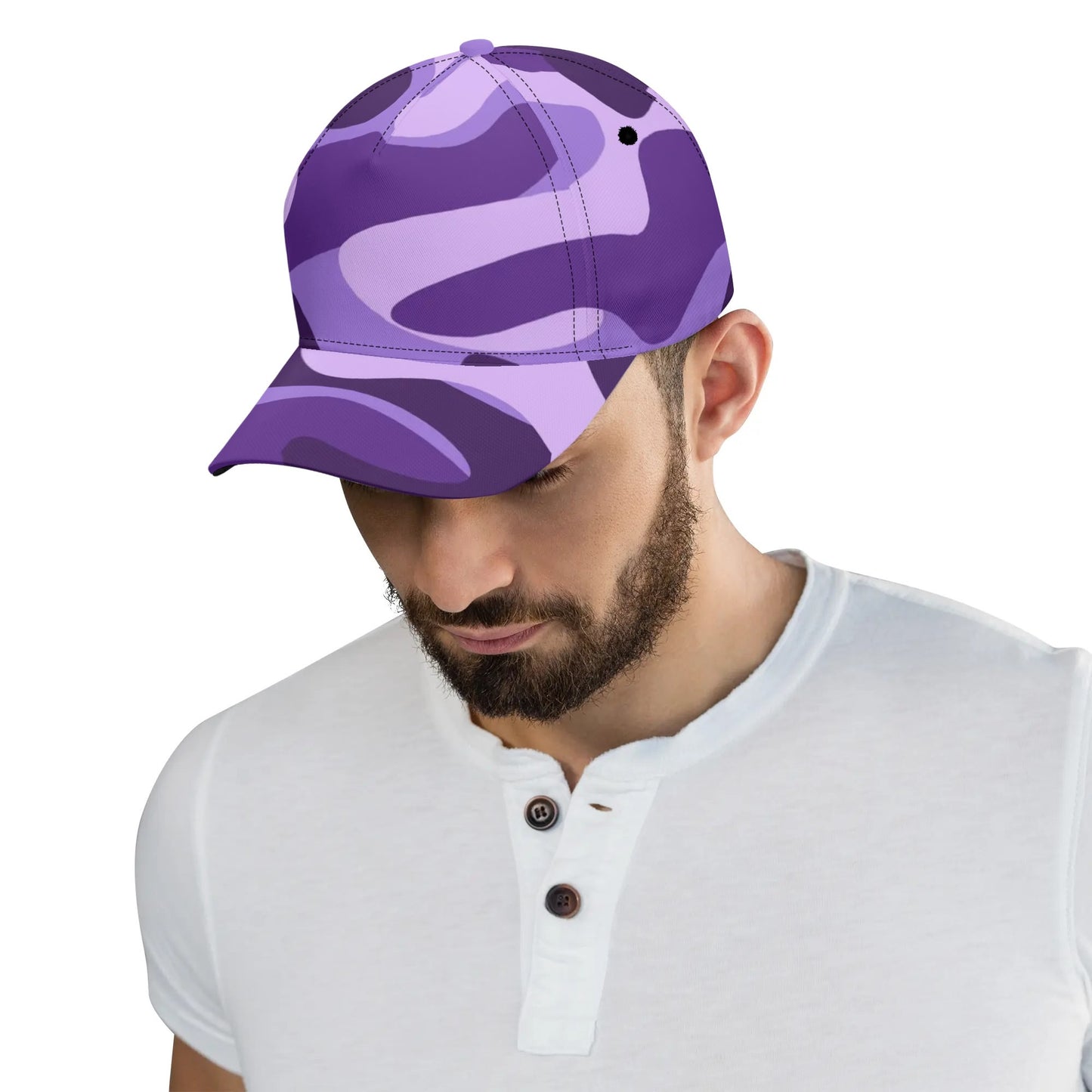 Camo Baseball Cap | Purple, Blue & Mauve Camouflage Hat