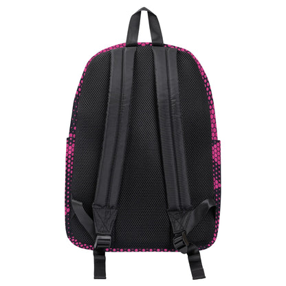 Camo Backpack | Pink Digital Dotted Hexagonal