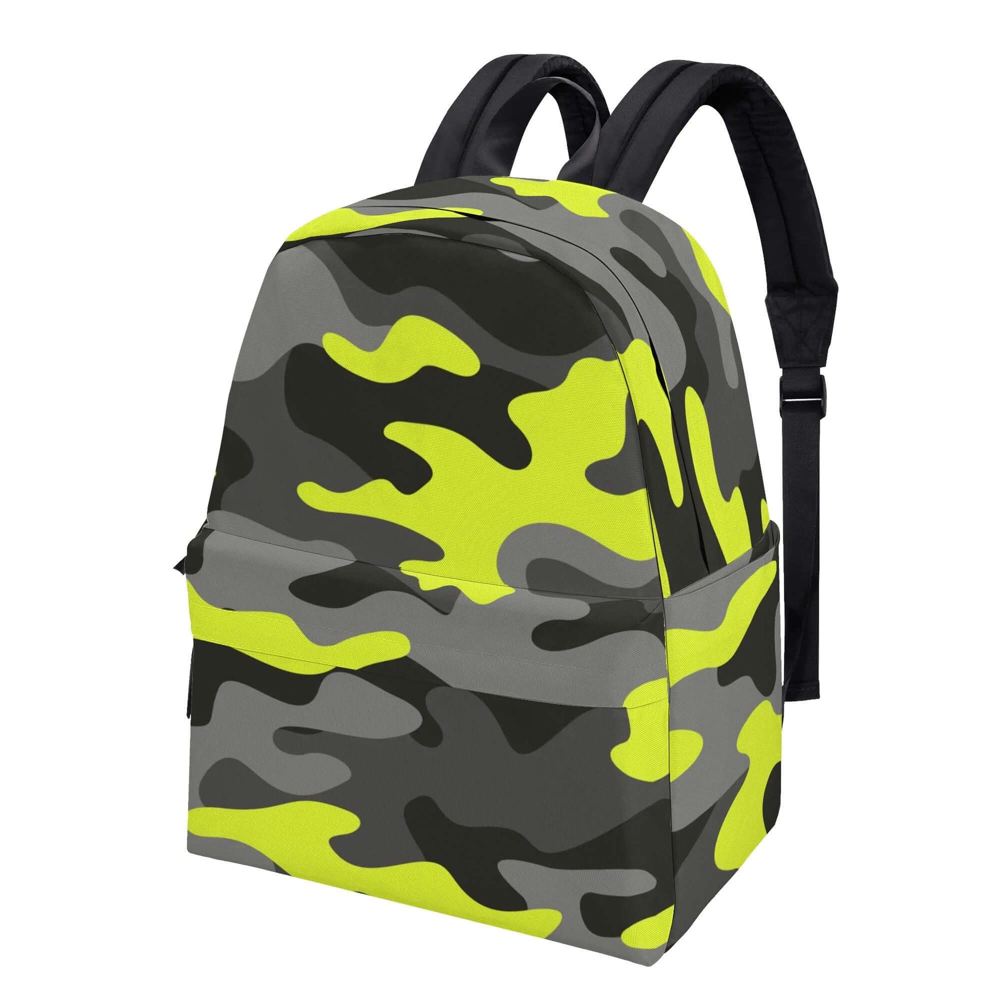 Camo Backpack | Black, Gray & Yellow Camouflage