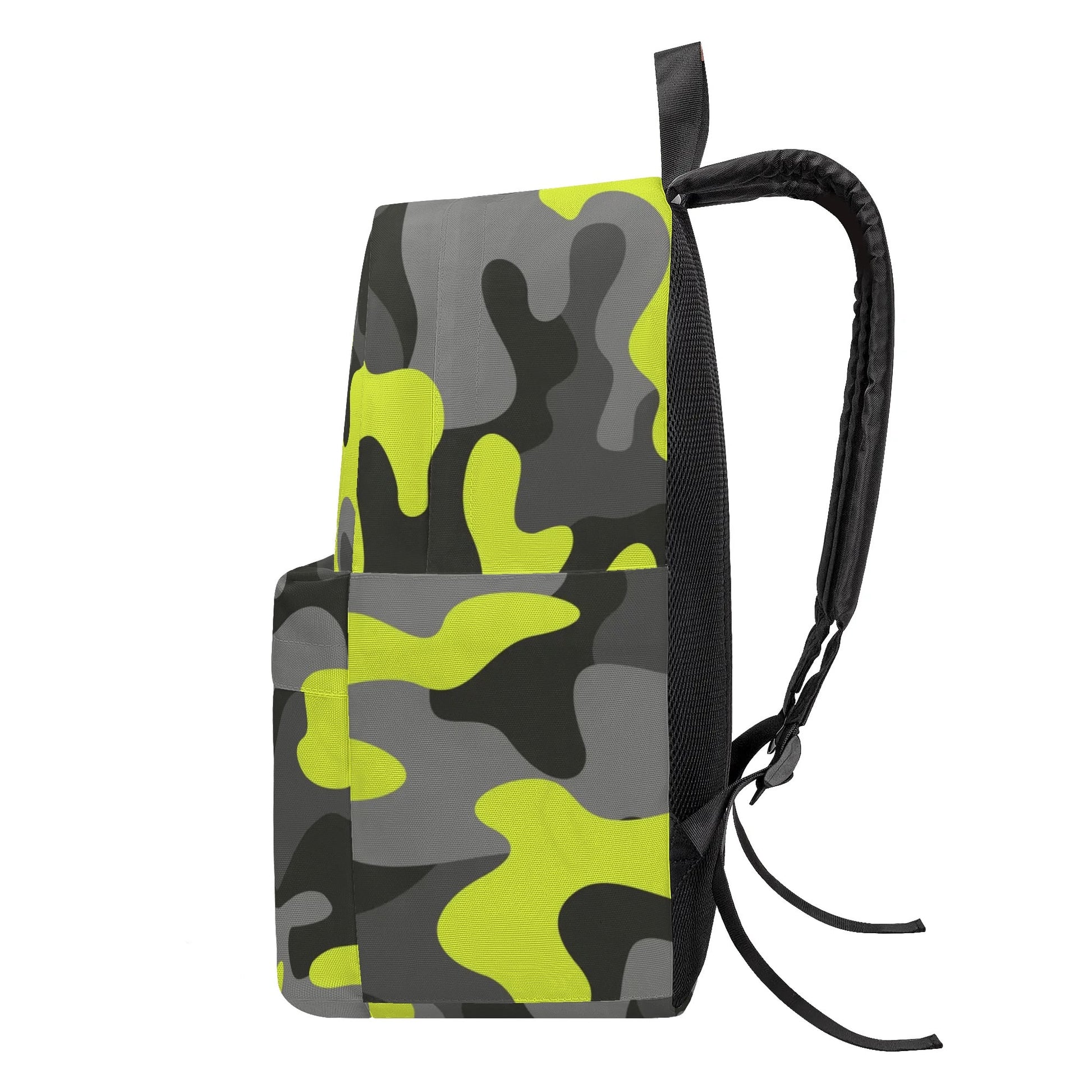 Camo Backpack | Black, Gray & Yellow Camouflage