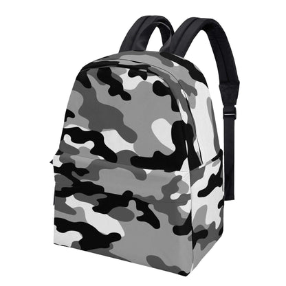 Camo Backpack | Black, White & Gray Camouflage