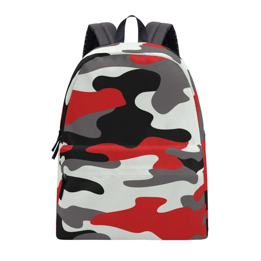 Camo Backpack | Red, Black & White Camouflage