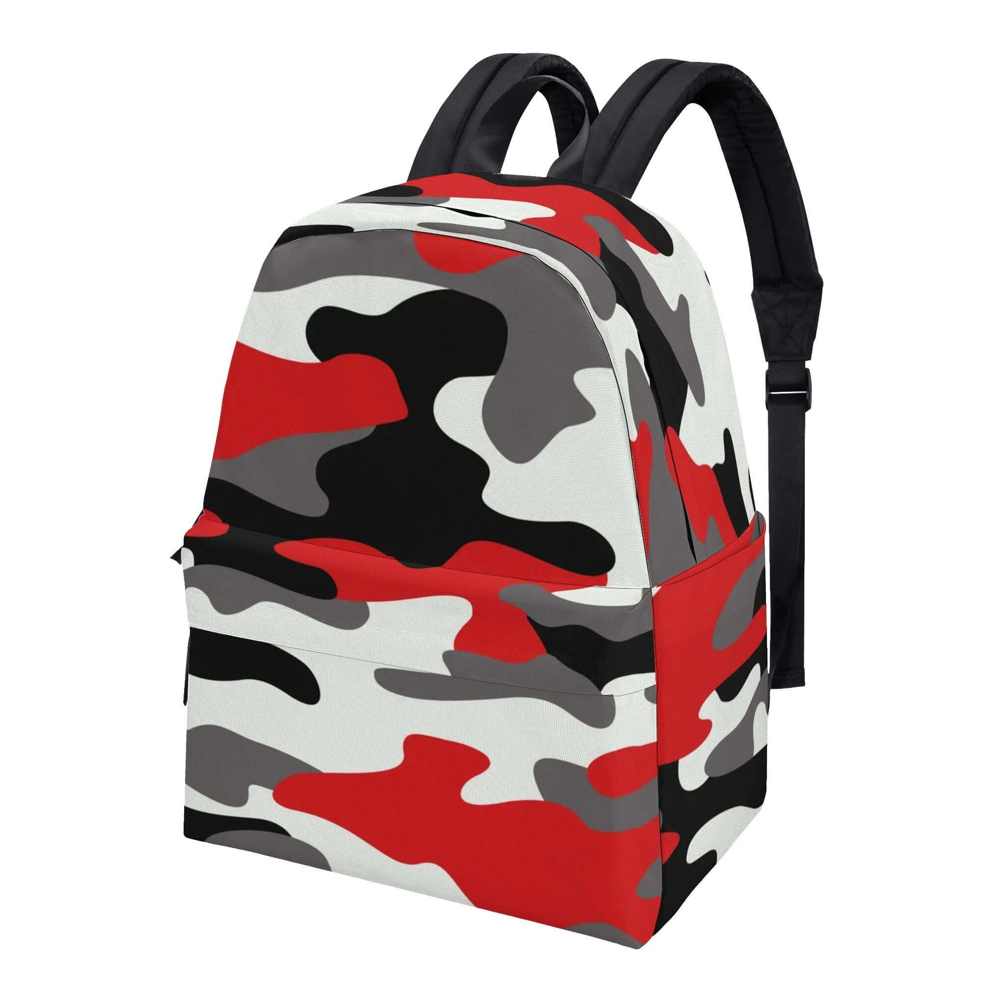 Camo Backpack | Red, Black & White Camouflage