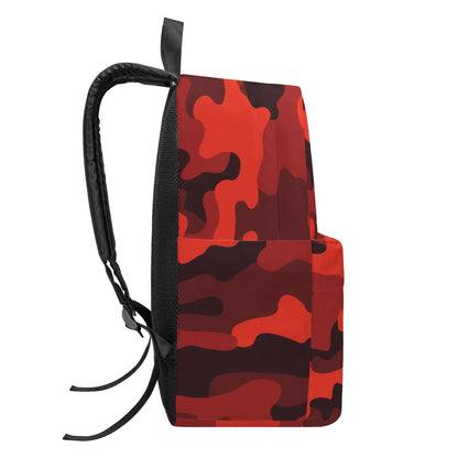 Camo Backpack | Scarlet Red & Black Camouflage