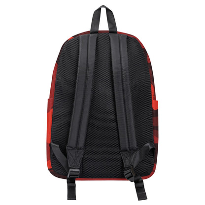 Camo Backpack | Scarlet Red & Black Camouflage