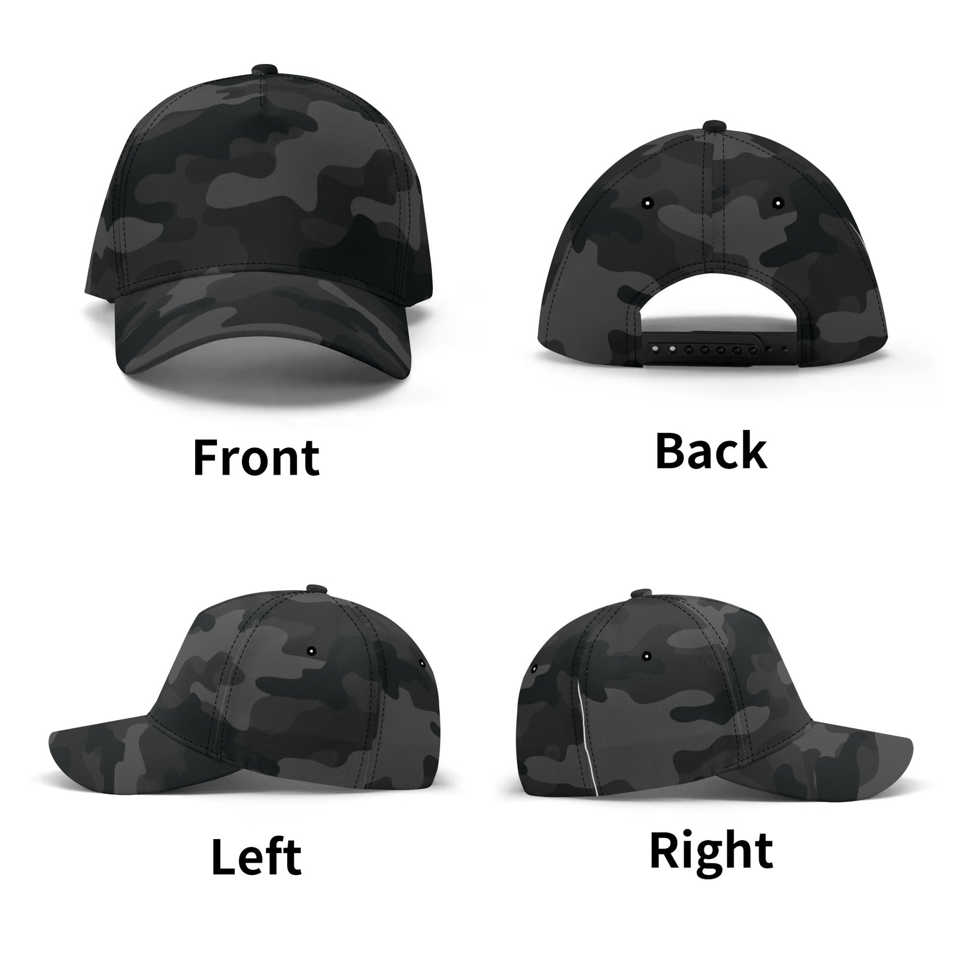 Camo Baseball Cap | Black Camouflage