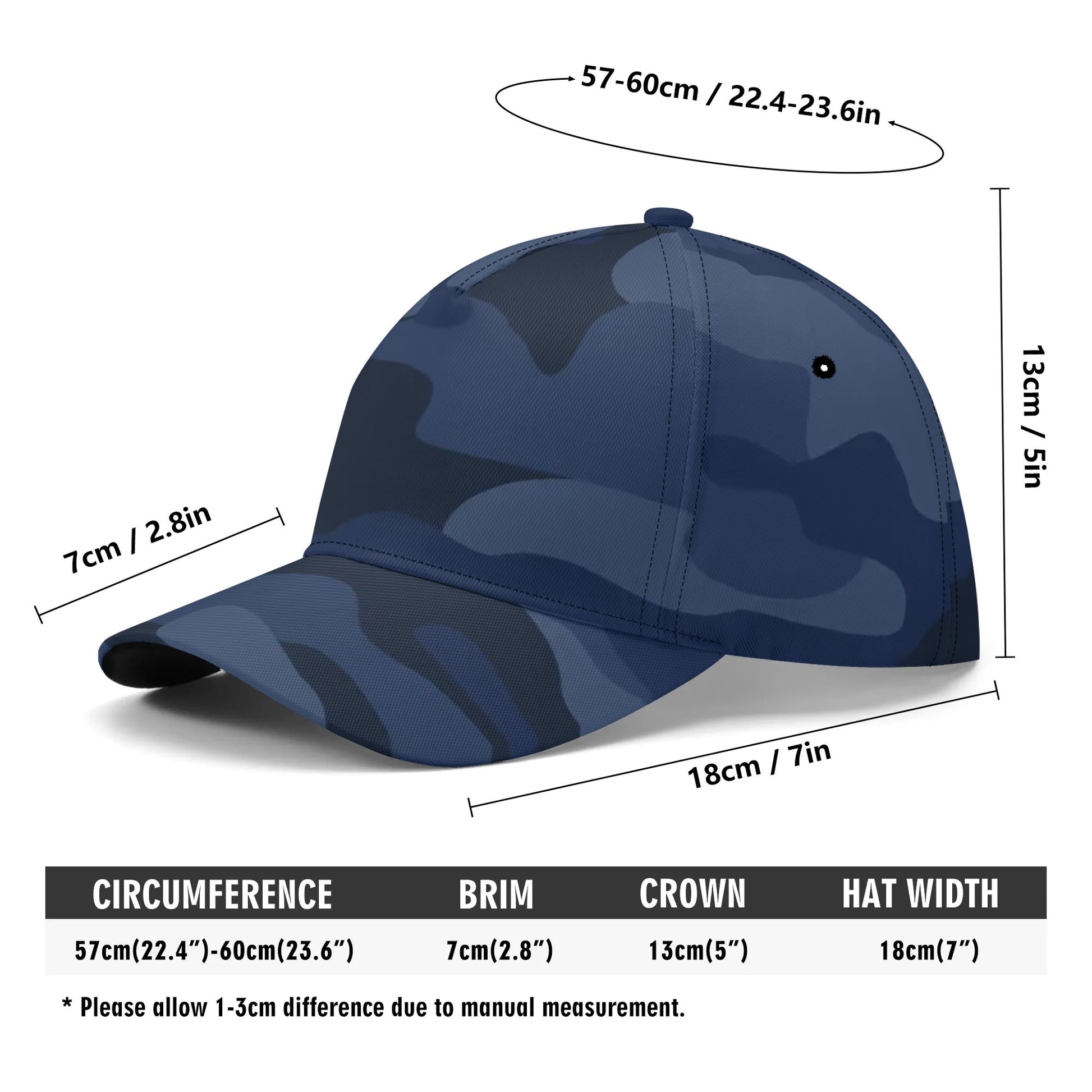 Camo Baseball Cap | Deep Blue Camouflage