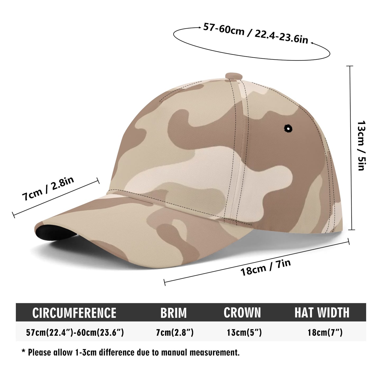 Camo Baseball Cap | Desert Brown Camouflage