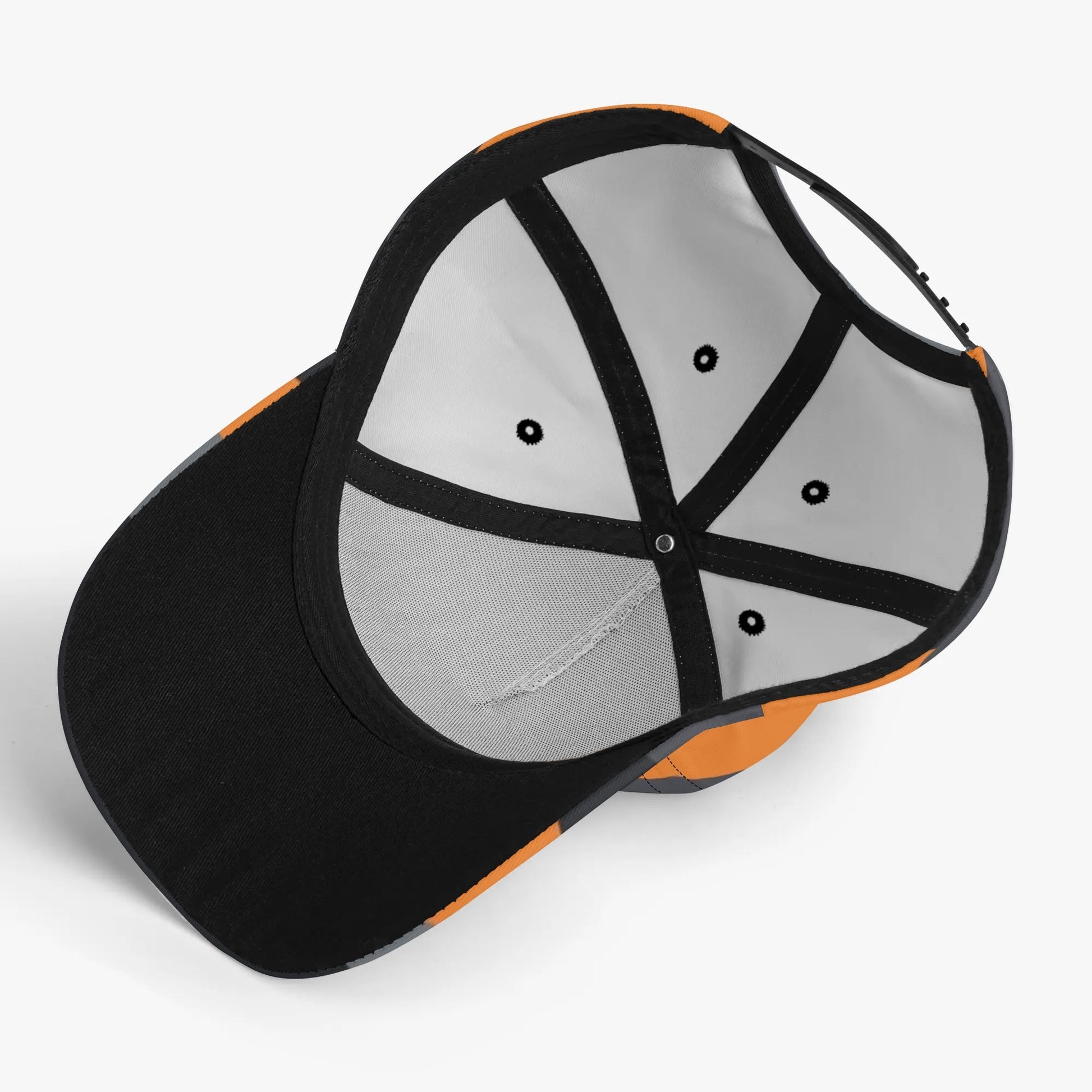 Camo Baseball Cap | Orange, Gray & Black Camouflage