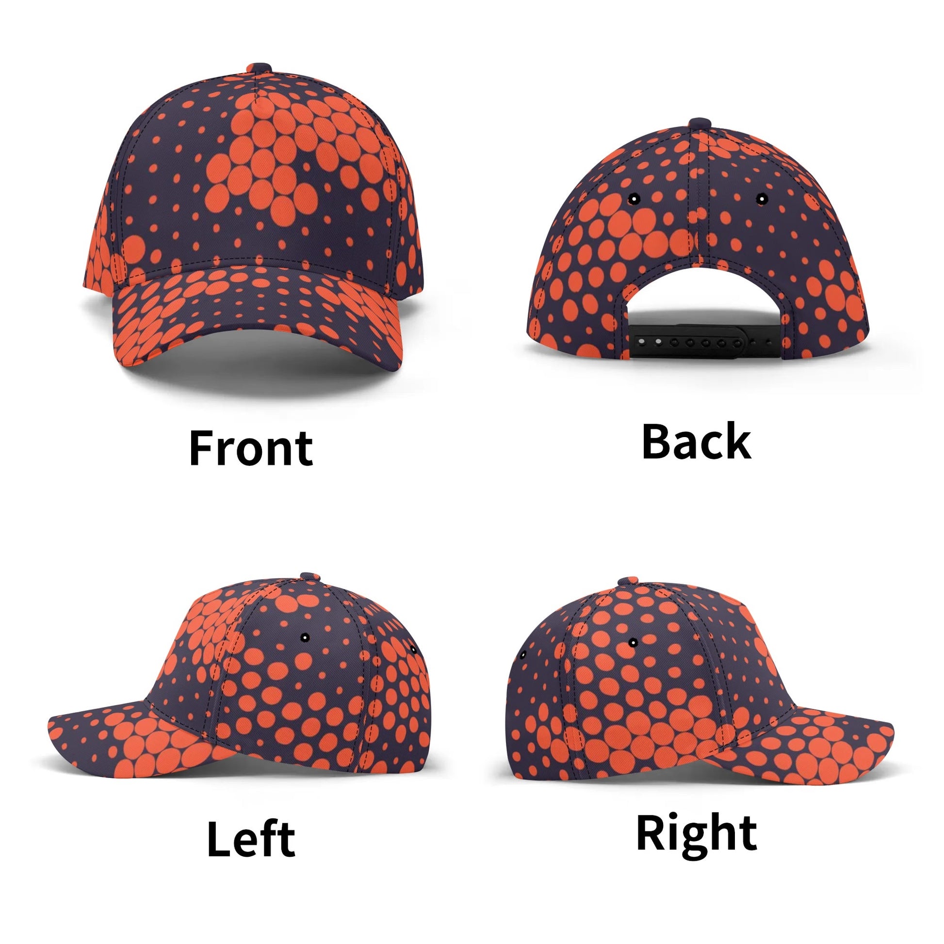 Camo Baseball Cap | Orange & Blue Digital Camouflage