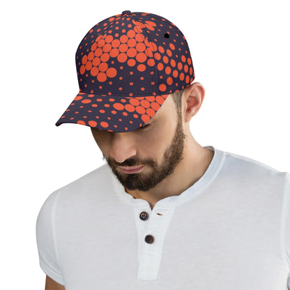 Camo Baseball Cap | Orange & Blue Digital Camouflage